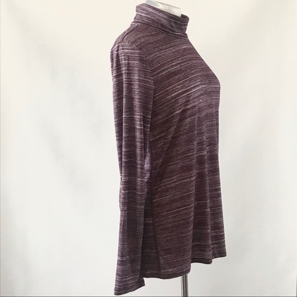 BANANA REPUBLIC Marled Purple Turtleneck Top - Picture 3 of 6